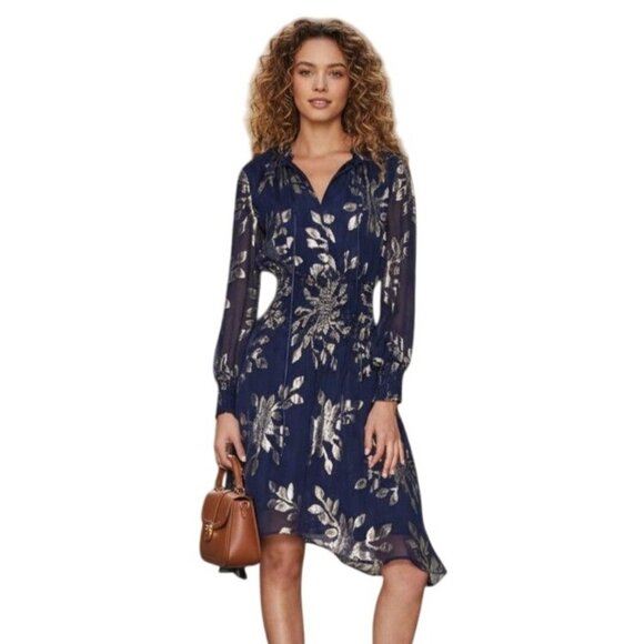 DELFI Collective Navy Blue Rochelle Dress NWT - Size M - Picture 1 of 10